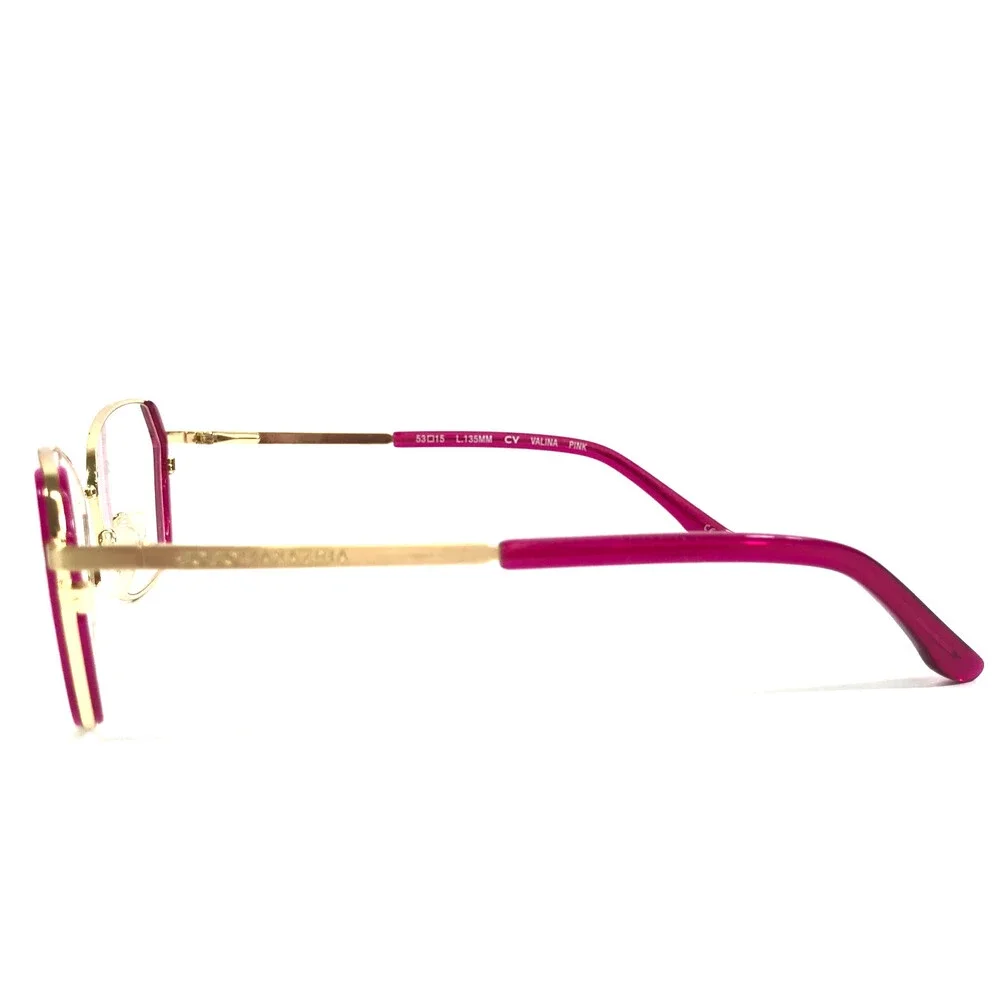 BCBGMAXAZRIA Eyeglasses Frames VALINA PINK Gold Butterfly Full Rim 53-15-135